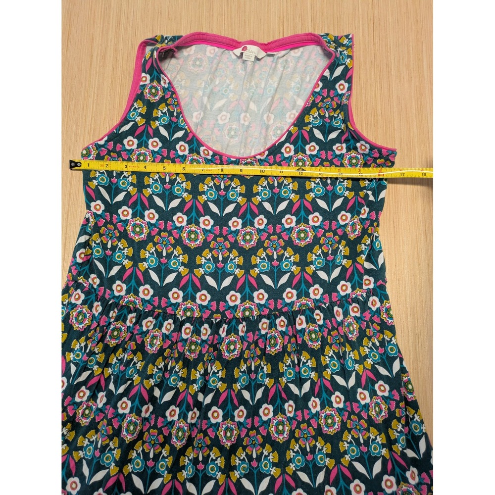 Boden Women Floral Tiered Maxi Dress Navy Pink Sleeveless Jersey US 12R J0538 - Picture 5 of 7